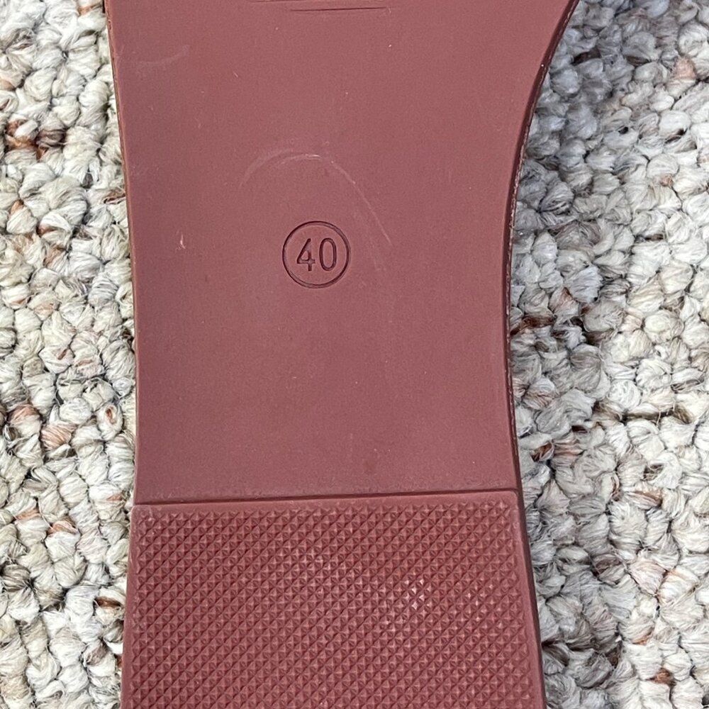 Trish Lucia Braided Slide Sandal Light Tan Size 40 (9) Square Toe - Picture 7 of 8